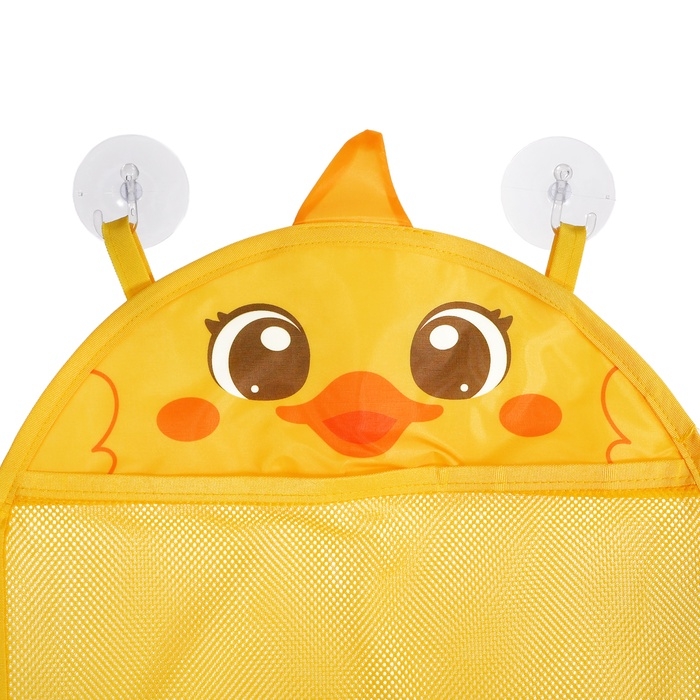 Сетка - органайзер &laquo;Утёнок&raquo;, для хранения игрушек в ванной, на присосках