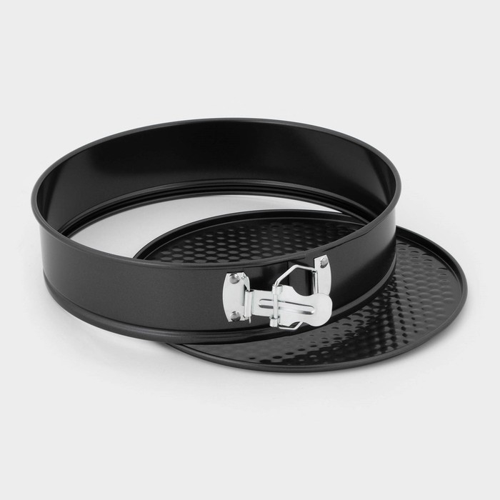 Форма для выпечки Доляна &laquo;Элин. Круг&raquo;, d=26 см, съёмное дно, антипригарное покрытие, цвет чёрный