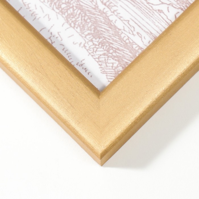Фоторамка сосна с19 золото 21х30 см (пластиковый экран)