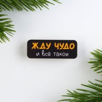 Значок новогодний &laquo;Новый год: радуйте близких&raquo; 4 х 1,5 см