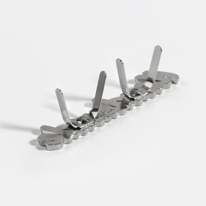 Декоративные элементы на прокол &laquo;Hand made&raquo;, 5,4 &times; 1 см, 10 шт, цвет серебряный