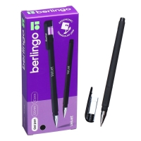 Ручка гелевая 0.5 мм Berlingo Velvet, стержень чёрный, прорезиненный корпус