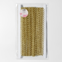 Тесьма декоративная &laquo;Петля&raquo;, 12 мм, 10 &plusmn; 1 м, цвет золотой