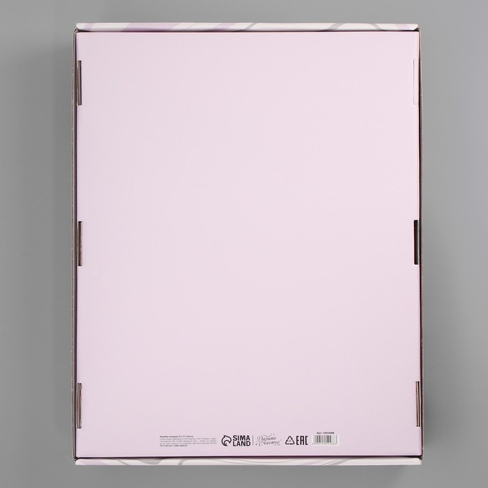 Коробка подарочная под постельное бельё, упаковка, &laquo;Текстура&raquo;, 47 х 37 х 8.8 см