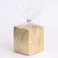 Свеча "Квадрат" в подсвечнике из гипса,5х6см,золото