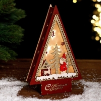 Новогодний декор с подсветкой &laquo;С новым годом&raquo; 14 &times; 4 &times; 22,5 см