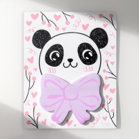 Магнит с блоком для записей "Панда с бантом" 12,5х15,7 см