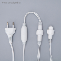 Гирлянда &laquo;Бахрома&raquo; 3 &times; 0.9 м, IP44, УМС, белая нить, 232 LED, свечение синее, 220 В