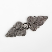 Декоративная застёжка, 6 &times; 2 см, цвет серебряный