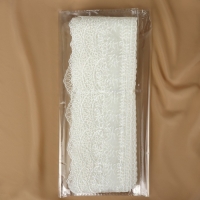 Кружево на сетке, 95 мм &times; 11 &plusmn; 1 м, цвет айвори