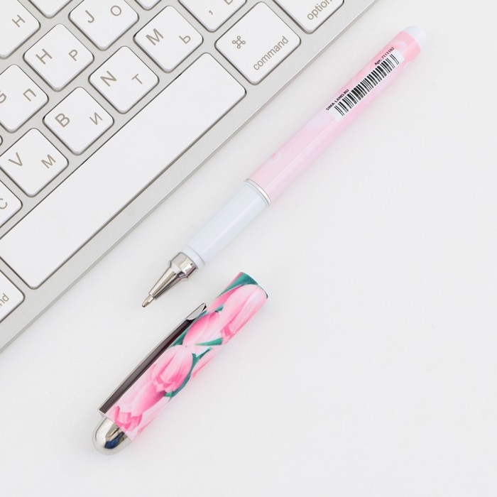 Ручка шариковая, синяя паста, 1.0 мм, с колпачком &laquo;С 8 марта&raquo;