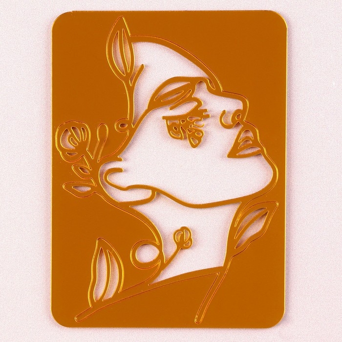 Набор топперов &laquo;Девушка с цветами&raquo;, цвет золото