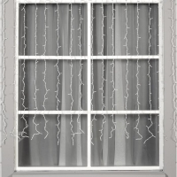 Гирлянда &laquo;Занавес&raquo; 2 &times; 1.5 м, IP44, УМС, белая нить, 360 LED, свечение белое, 220 В