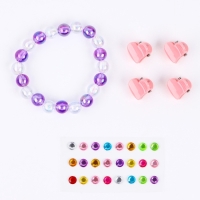 Детские накладные ногти &laquo;Милахи&raquo;, 12 шт, набор с браслетом и заколками