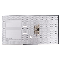 Папка-регистратор А4, 75 мм, Calligrata, ПВХ, тиснение "лен", металлическая окантовка, карман на корешок, собранная, черная, микс