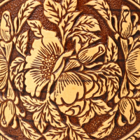 Туес "Пионы", 10,5х20 см, береста