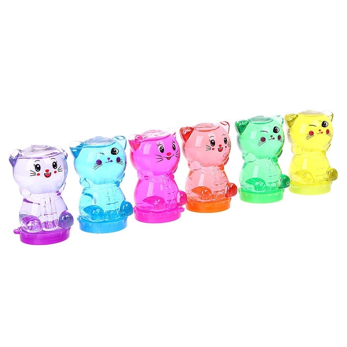 Лизун - слайм &laquo;Кошка&raquo;, цвета МИКС