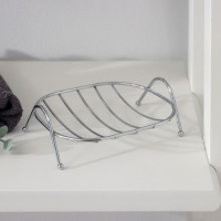 Мыльница на ножках Доляна &laquo;Сибарит&raquo;, 12&times;9,5&times;4 см, цвет хромированный