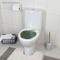 Сиденье для унитаза с крышкой Росспласт &laquo;Декор. Яблоко&raquo;, 44,5&times;37 см, белое