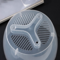 Горшок для цветов с поддоном &laquo;Адель&raquo;, 1,5 л, пластиковый, цвет прозрачный