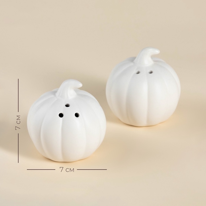 Набор для специй SL Home &laquo;Осенний бриз&raquo;, баночка 100 мл, 7&times;7&times;7 см, белый