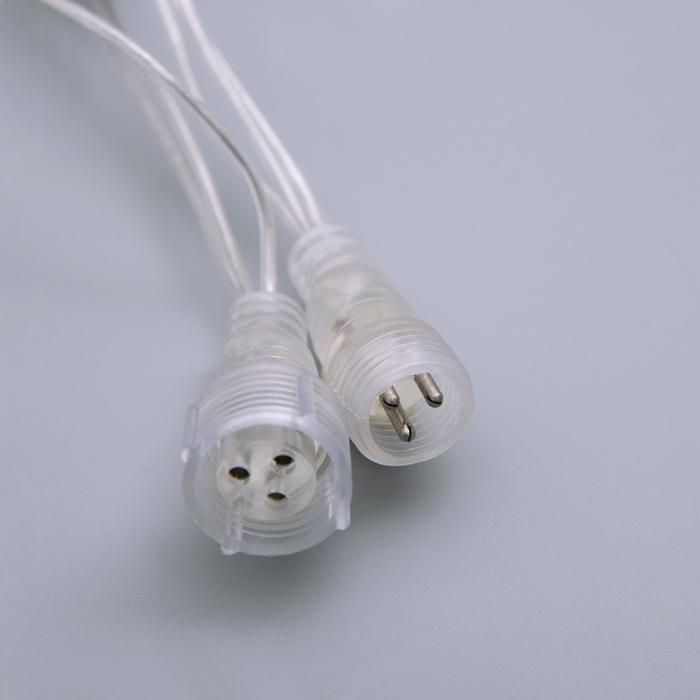 Гирлянда &laquo;Бахрома&raquo; 3 &times; 0.6 м, IP44, УМС, прозрачная нить, 160 LED, свечение белое, 220 В