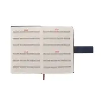 Ежедневник недатированный формат А5, с хлястиком, 128л, линия, пвх, Синий