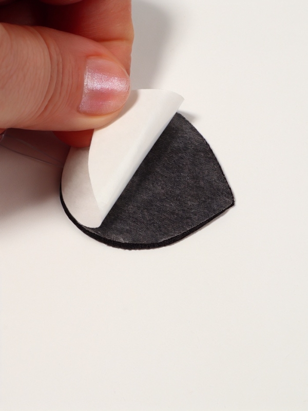 Пяткоудерживатель с петелькой иск кожа силикон 5,8*4,4*0,1см черн ОТ