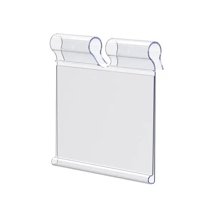 Ценникодержатель на крючок откидной 3,9&times;5 см, цвет прозрачный