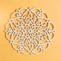 Панно &laquo;Мандала&raquo;, 40&times;41&times;1 см, МДФ, бежевое