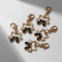 Шарм &laquo;Котёнок&raquo;, чёрный в золоте