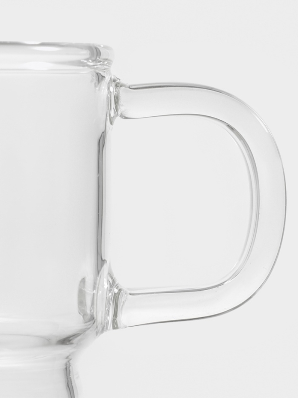 Кружка стеклянная штабелируемая "Боттом", 100 мл, 5,8х5,1 см нет