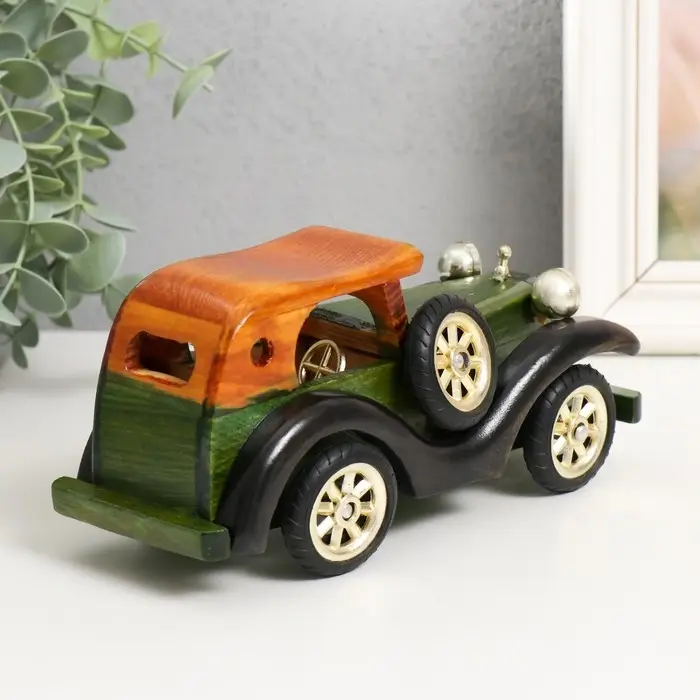 Сувенир дерево "Автомобиль с круглыми фарами" МИКС  9х8х20 см