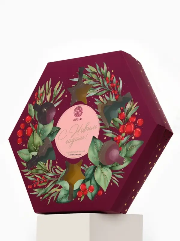 Гели для душа &laquo;С Новым годом&raquo;, набор 6х30 мл, URAL LAB