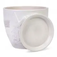 Набор горшков цветочный поддоном 4 шт 0,6 / 1,4 / 2,5 / 5 л керамика белый Галандия