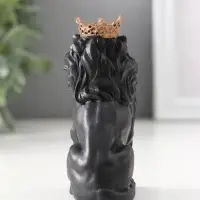 Фигура &laquo;Лев в короне&raquo;, 9&times;4&times;6.5 см, чёрная