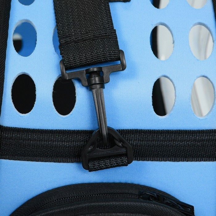 Переноска для животных прозрачная, 42*32*28 см, голубая Переноска для животных прозрачная, 42*32*28 см, голубая