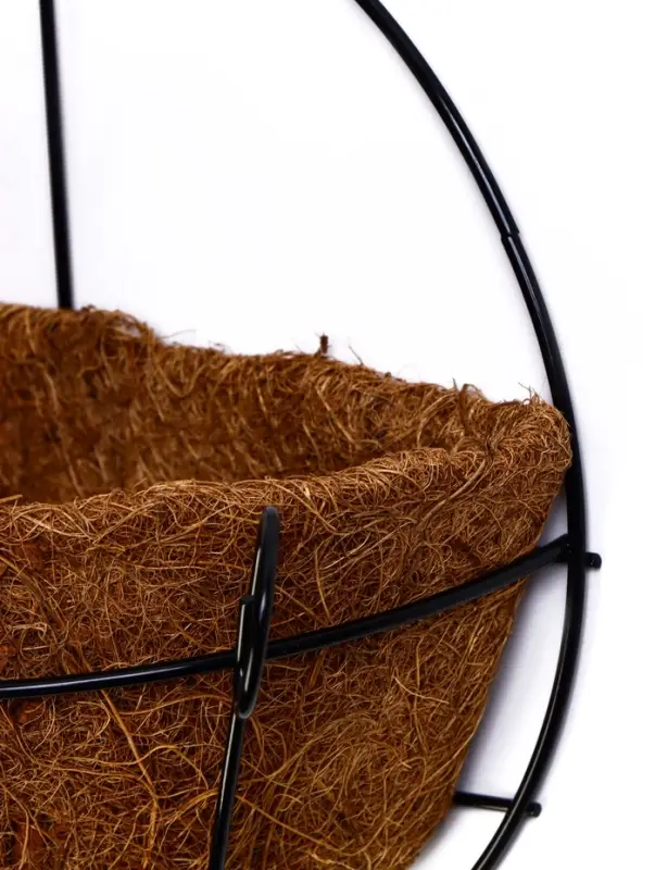 Кашпо настенное d=20 см, с кокосовым вкладышем