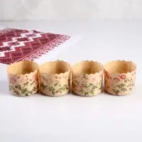 Форма для кулича бумажная &laquo;Розы&raquo;, 6&times;4.5 см, МИКС