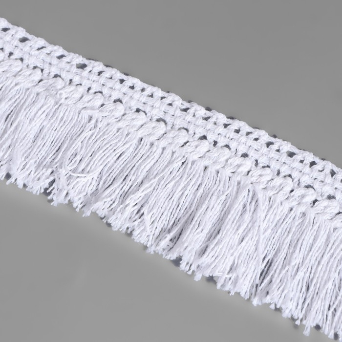 Тесьма декоративная &laquo;Бахрома&raquo;, 35 мм, 10 &plusmn; 1 м, цвет белый