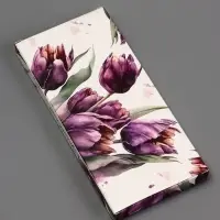 Подарочная коробка под плитку шоколада, с окном &laquo;Акварель тюльпаны&raquo;, 17&times;8&times;1.4 см