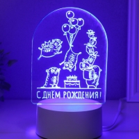 Светильник "Мопсы" LED RGB от сети RISALUX 9,5х11,8х17 см