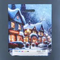 Пакет "Рождественская ночь", глянец полиэтиленовый с вырубной ручкой, 38х45 см, 60 мкм