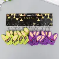 Брелок пластик "Бульдог в очках" МИКС 6,8х5,5 см