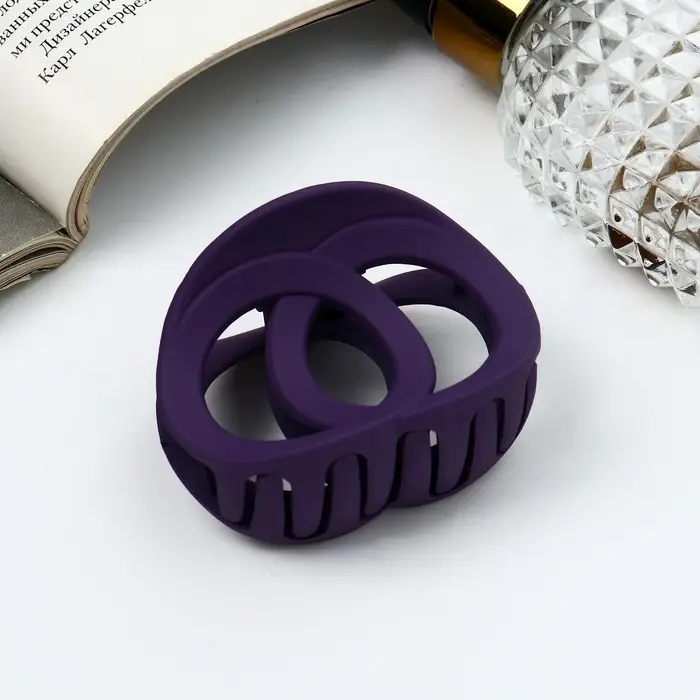 Крабик для волос &laquo;Леона&raquo;, круги классика матовый, 6.5 см, МИКС