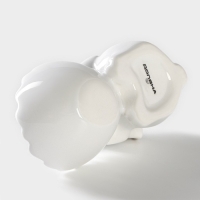 Подставка для яйца Доляна &laquo;Зайка в золотом&raquo;, 11&times;6&times;8 см, цвет белый