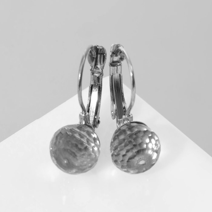 Серьги со стразами &laquo;Радужный день&raquo; шарик гранёный, цвет МИКС