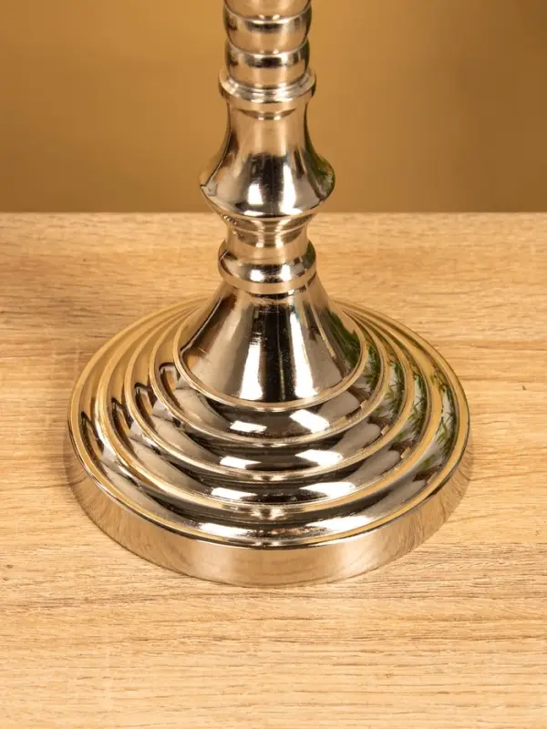 Подсвечник "Кубок" 13х13х43 см, алюминий, цв. серебро