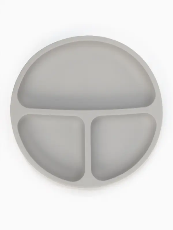 Тарелка детская секционная, 3 секции, серый, Mum&Baby