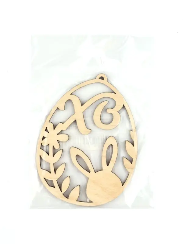 Подвеска деревянная на Пасху &laquo;Кролик в яйце&raquo;, 7.5&times;10 см